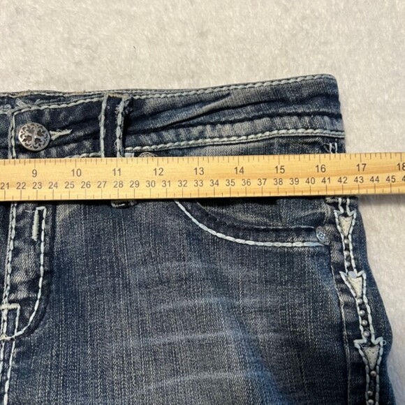 Studio 5 Womens Blue Straight Leg Mid Rise Denim Jeans Cotton Blend Size W33 - Picture 7 of 9